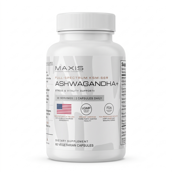 Ashwagandha+ KSM-66® 600 mg with Eury Gold 28® Tongkat Ali 400 mg