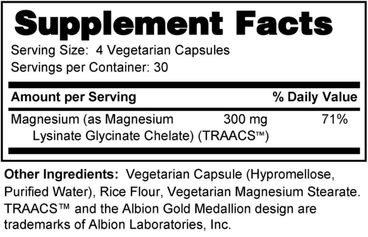 Magnesium — full Supplement Facts label