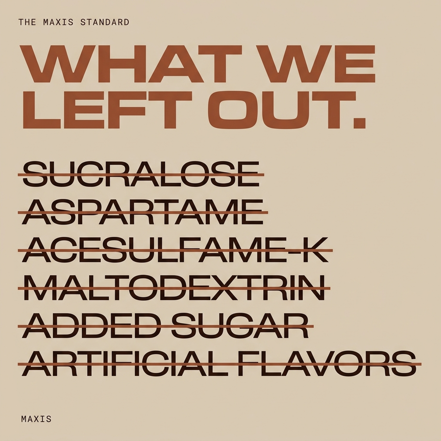 there's enough bs in our foods.

let's leave it out of supplements. MAXIS.