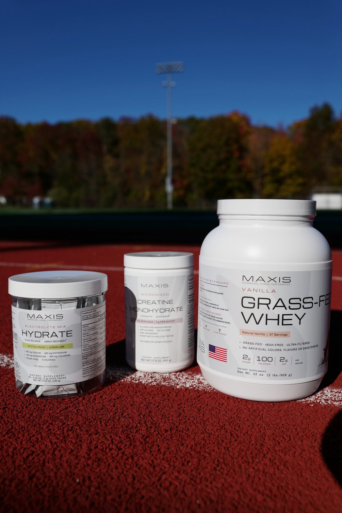 Training Essentials Stack photographed at a stadium